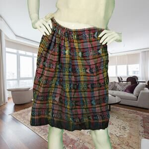 Vintage Hand Woven Folk Ethnic Boho Festival Hippie Guatemala Native Skirt